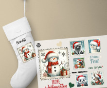 Onkel Bo's Bügelbilder - DIN A4 - Briefmarken - Frohe Weihnachten