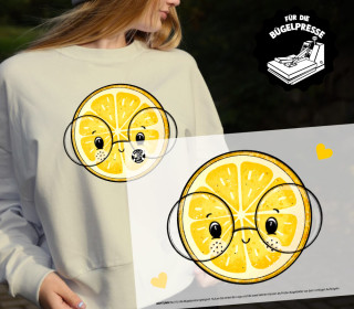 Onkel Bo's Bügelbilder - DIN A4 - Zitrus Fruits - Zitrone - Brille - BIG