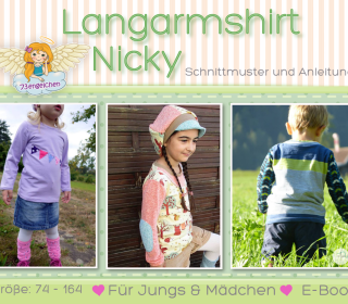 Ebook - Langarmshirt Nicky Gr. 74 - 164