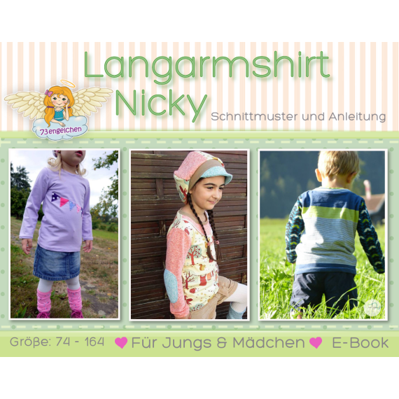 Ebook - Langarmshirt Nicky Gr. 74 - 164