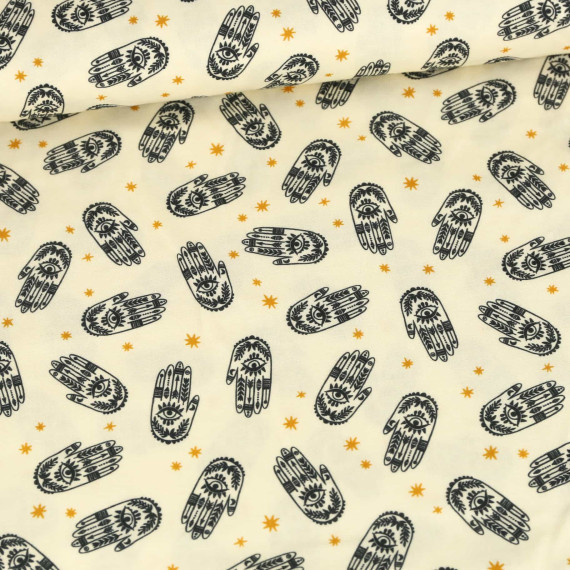 Bio-Musselin - Double Gauze - of Protection - Magical Shimmer - Ecru - Hamburger Liebe