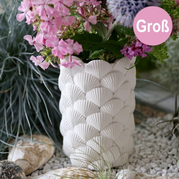 Silikon - Gießform - Muschelvase - Dekovase - Groß - vielfältig nutzbar