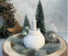 Silikon - Gießform - Weihnachtskugel - Weihnachtsstern - Kerzenhalter - 2 in 1 - vielfältig nutzbar