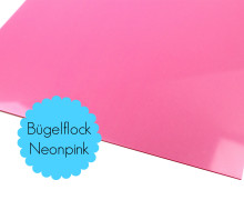 A4 Neon Bügelflock - Bügelfolie - Neonpink (Mengeneinheit: 1piece)