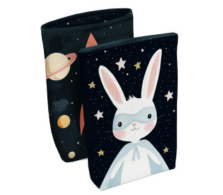 DIY-NÄHSET - Buchtasche - Rakete & Superheld Hase - Softshell - abby and amy