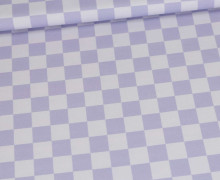 Jersey - Grid-Style - Karomuster - Lila/Pastelllila - Bio-Qualität - abby and me