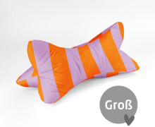 DIY-Nähset - Leseknochen - Groß - Just Stripes! - Flieder/Orange - Velvet - abby and amy