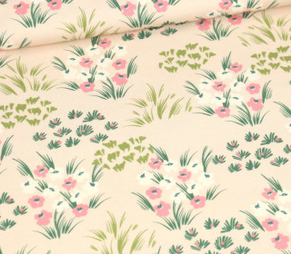 Modal Jersey - Dream Meadow - Beige - Bio-Qualität - abby and me