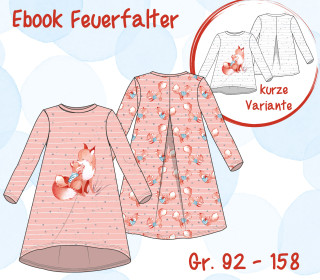 Ebook Feuerfalter - Kleidchen oder Sweatshirt - Gr. 92-158