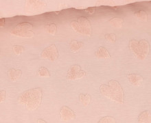 Frottee Jacquard - Herzen - Qjutie & the Qjutest - Uni - Beigerosa