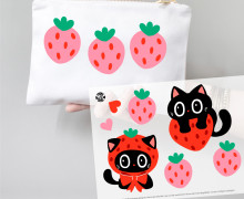 Onkel Bo's Bügelbilder - DIN A4 - Strawberry Cat - Rebekah Ginda