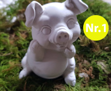 Silikon - Gießform - Lustiges Schwein - Glücksschwein - Nr. 1 - vielfältig nutzbar