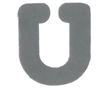 Applikation - Zum Aufbügeln - Reflex Buchstaben - U