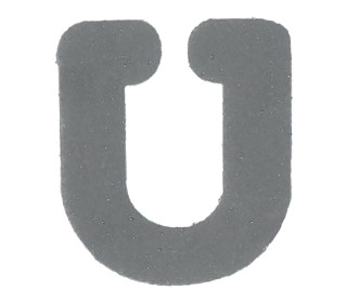 Applikation - Zum Aufbügeln - Reflex Buchstaben - U
