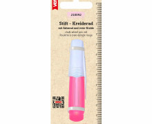 1 Stift-Kreiderad - mit Zahnrad & roter Kreide - veno - Rot