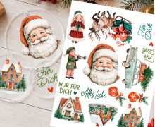 Rub-On Sticker - Nur für Dich - Weihnachten - perfekt für Acrylplatten - Tante Henni Rubon - vielfältig nutzbar