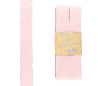 3 Meter Schrägband - Viskose Jersey - Pastellrosa - Dehnbar - 2,0cm x 3m - Zugeschnitten