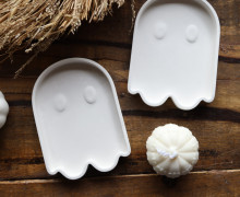 Silikon - Gießform - Kleines Gespenster Tablett – Geist – für Halloween - vielfältig nutzbar