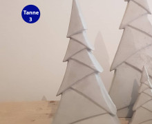Silikon - Gießform - Schicker Tannebaum - modernes Design - Zweiseitig - Tanne 3 - vielfältig nutzbar