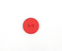 1 Polyesterknopf - Rund - 23mm - 2-Loch - Recycled Plastic - Rot