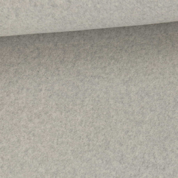 Bio-Baumwoll Fleece - Uni - 320g - Hellgrau