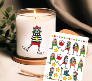 Rub-On Sticker - Winterliebe - ela ideen - Tante Henni Rub-Ons - vielfältig nutzbar