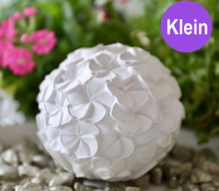 Silikon - Gießform - Dekokugel mit 3D Blüten - Gartenstecker - Klein - vielfältig nutzbar