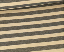 Leichter Viskose Jersey - Light & Lush - Streifen - Schwarz/Beige