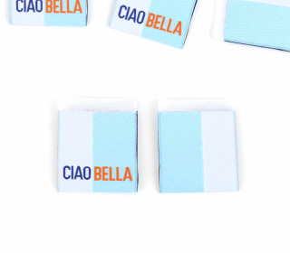 1 Label - CIAO BELLA - Weiß/Pastellblau