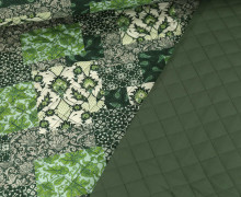 Baumwoll Stepper - Steppstoff - Patchwork & Uni - Doubleface - Wattiert - Grün