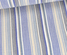 Musselin - Muslin - Double Gauze - Strip Mixture - Schnuffeltuch - Windeltuch - Weiß/Jeansblau/Royalblau
