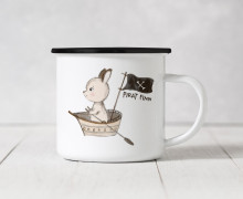 Emaille Becher - Piratenhase - Ostern