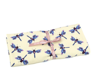 0,5m Zuschnitt - Bio-Jersey - Dragonfly - Beetles & Bugs - Ecru - Hamburger Liebe