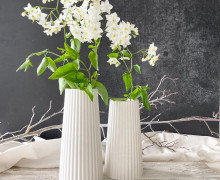 Silikon - Gießform - Große Blumenvase - Teelichthalter - Öllampe - Streifen - vielfältig nutzbar