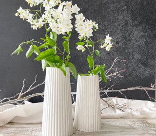 Silikon - Gießform - Große Blumenvase - Teelichthalter - Öllampe - Streifen - vielfältig nutzbar
