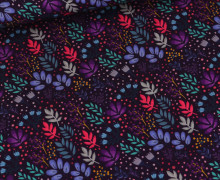 Viskose - Blusenstoff - Wildflowers - EMJO-DESIGN - Violett Dunkel