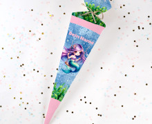 DIY-Nähset Schultüte - Konfigurator - Meerjungfrauen - Velvet - personalisiert