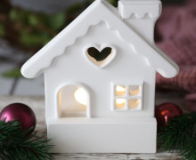 Silikon - Gießform - Stecker Winter-Häuschen - für Steckleiste - Licht-Dekoration - vielfältig nutzbar