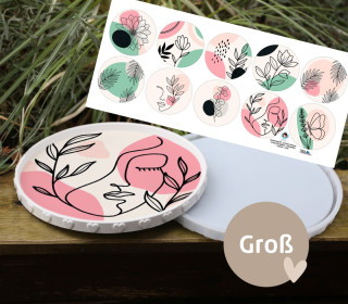 Outdoorstoff - Summer Breeze - Inlays für Silikon - Dekoteller - Tablett - Groß - Frida Kreativ - abby and amy