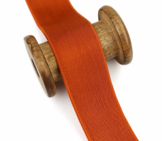 1m Gummiband - Uni - Leicht Schimmernd - 40mm - Rostorange
