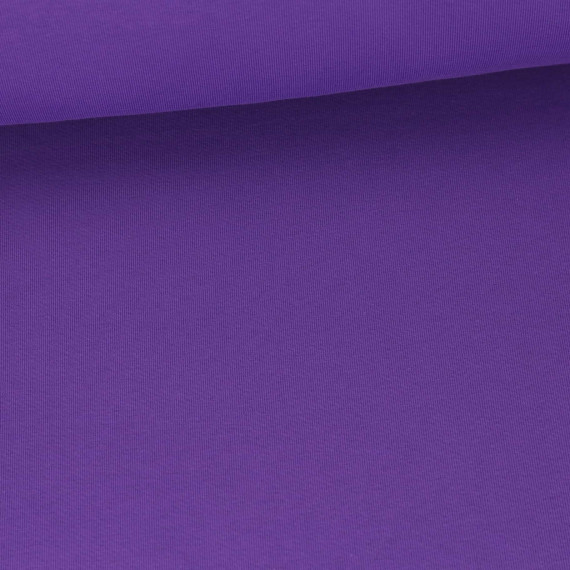 Deluxe Sweat - Uni - Einfarbig - Extrabreit - 180cm - Neue Trendfarbe - Purpur Purple - Lila