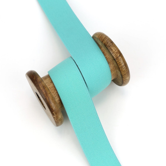 1m Gummiband - Elastisch - Uni - 25mm - Türkis