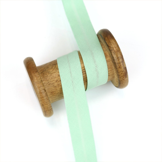 3 Meter Schrägband - Baumwolle - Mint - Uni - 2cm x 3m - Zugeschnitten