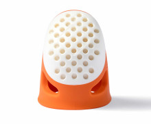 1 Fingerhut - Größe S - Soft Comfort - Prym ergonomics - Orange/Weiß