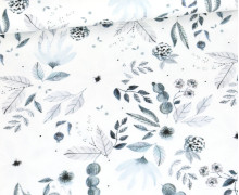 Sommersweat - Spring Bloom - Pastellblau - Weiß - Bio Qualität - abby and me