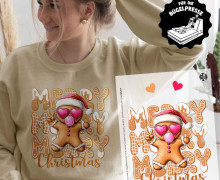 Onkel Bo's Bügelbilder - DIN A4 - Merry Merry Merry Christmas - Lebkuchen - BIG