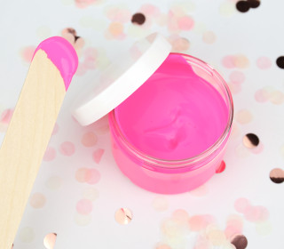 Siebdruckfarbe - Neon Pink - 100ml - wasserbasiert - vegan - für Textil
