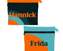 DIY-Nähset - 2 Wetbags - Softshell - Why Not Colorful? - Petrol/Orange