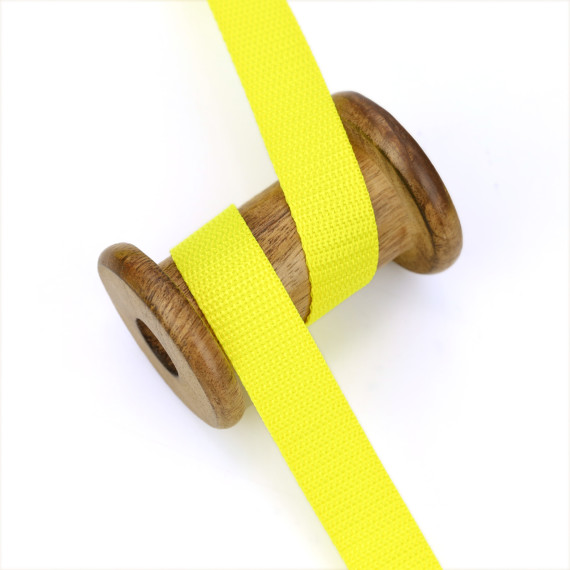 1m Weiches Gurtband - Uni - 20mm - Gelb
