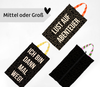 DIY-Nähset - 3 Schuhbeutel - Lust auf Abenteuer - GRÖSSENAUSWAHL - Outdoorstoff - abby and amy